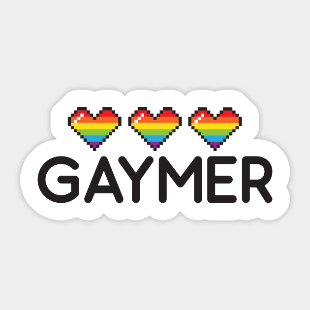 Gaymer Funny Geeky LGBT Pride Sticker by ProudToBeHomo